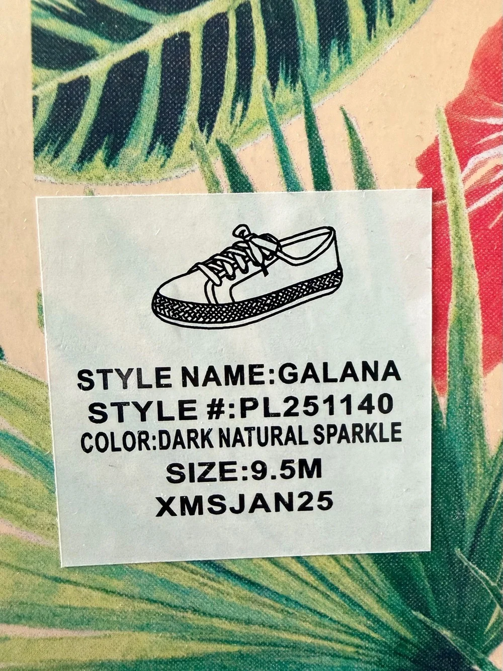 Tommy Bahama Galana Tan Gold Shimmer Espadrille Sneakers 9.5